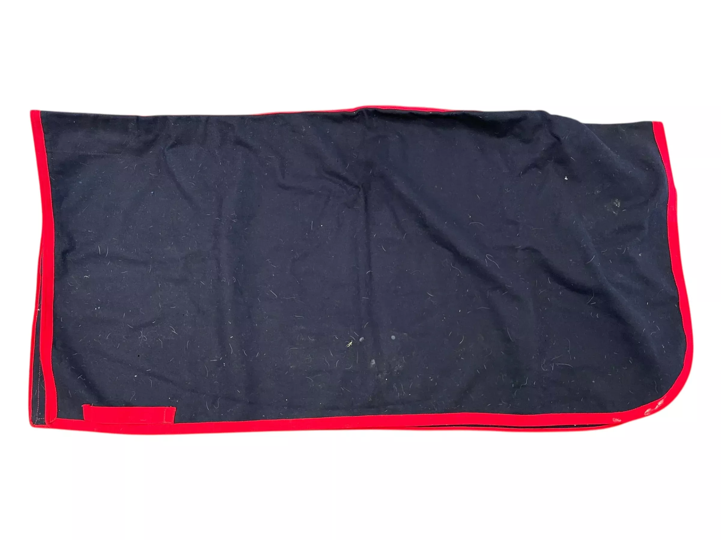 Square Quarter Sheet - Navy/Red Trim - Approx 52" - USED