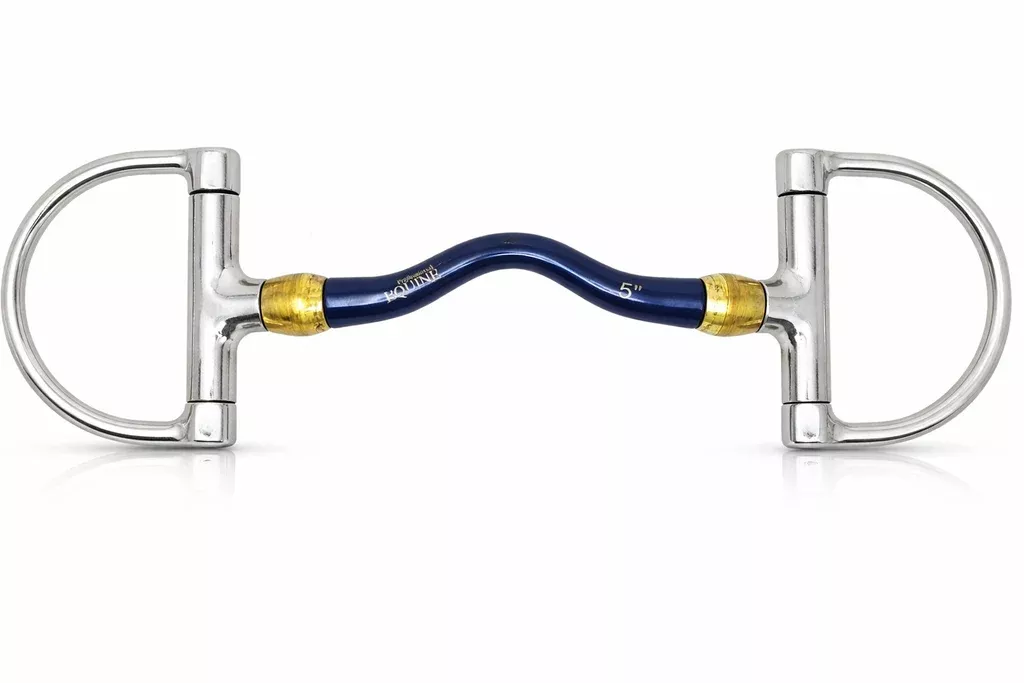 SS Dee Ring Mouth Sweet Iron Mullen Medium Port Snaffle Bit 35651