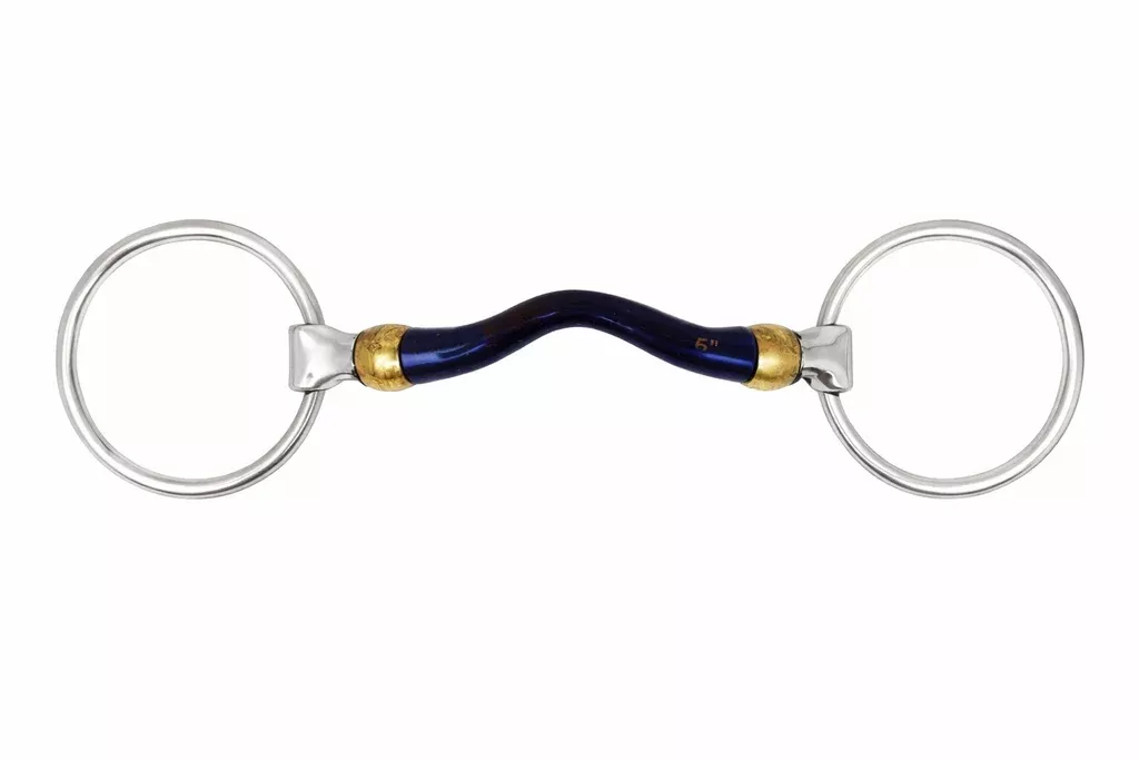 SS Loose RingMouth Sweet Iron Mullen Medium Port Snaffle Bit 35647