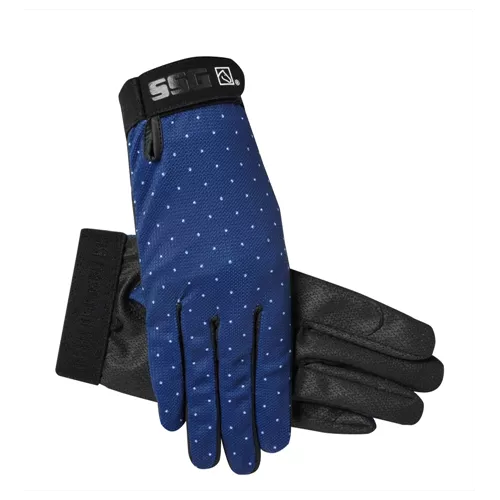 SSG Cool Tech Navy Polk Dot Gloves