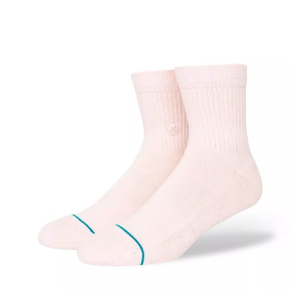 Stance Men's Icon Quarter Crew Socks - Pink
