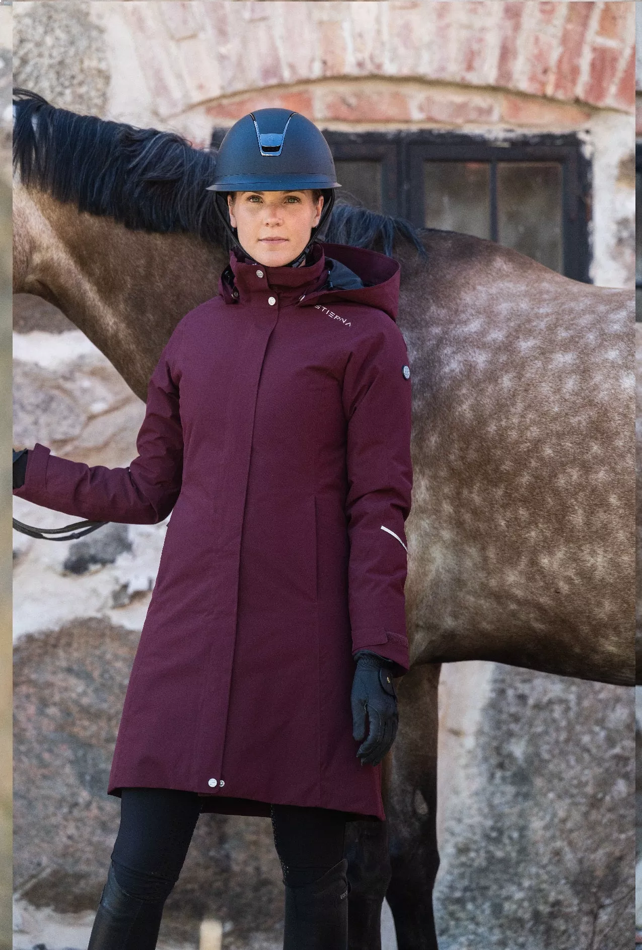 Stierna Winter Short Coat - Merlot