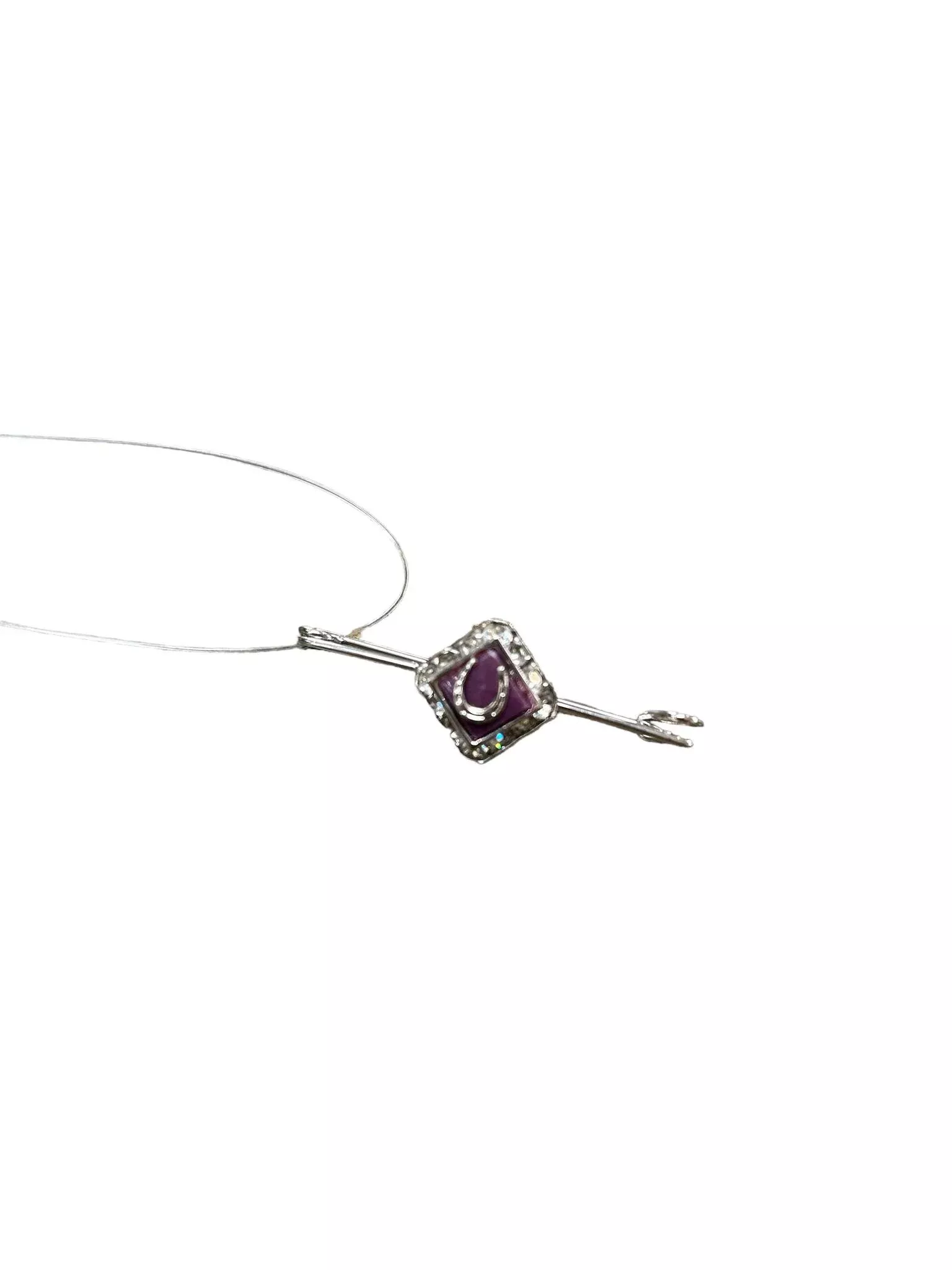 Stock Tie Pin - Silver/Purple - USED