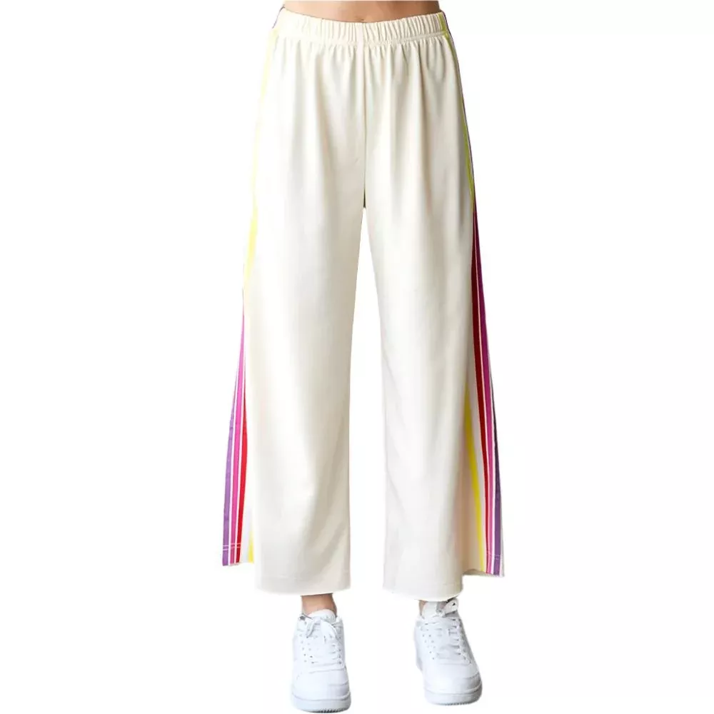 Striped Straight Leg Cropped Pants - FINAL SALE