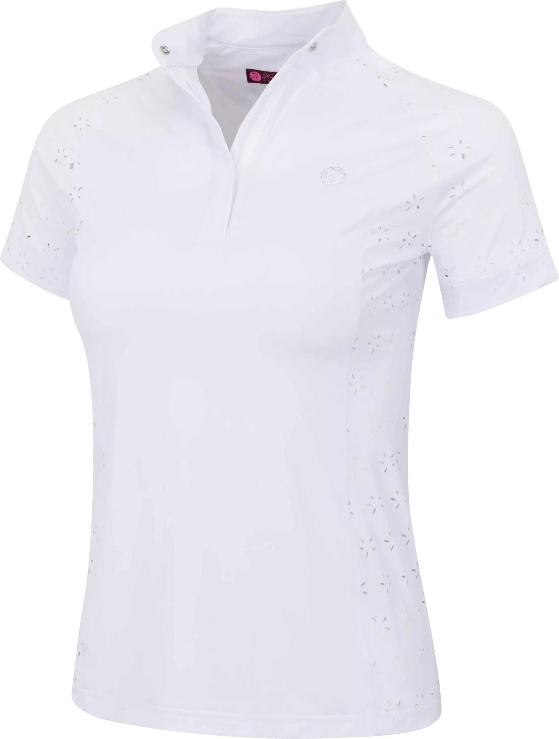 SunPetal Polo Show- Short Sleeve White