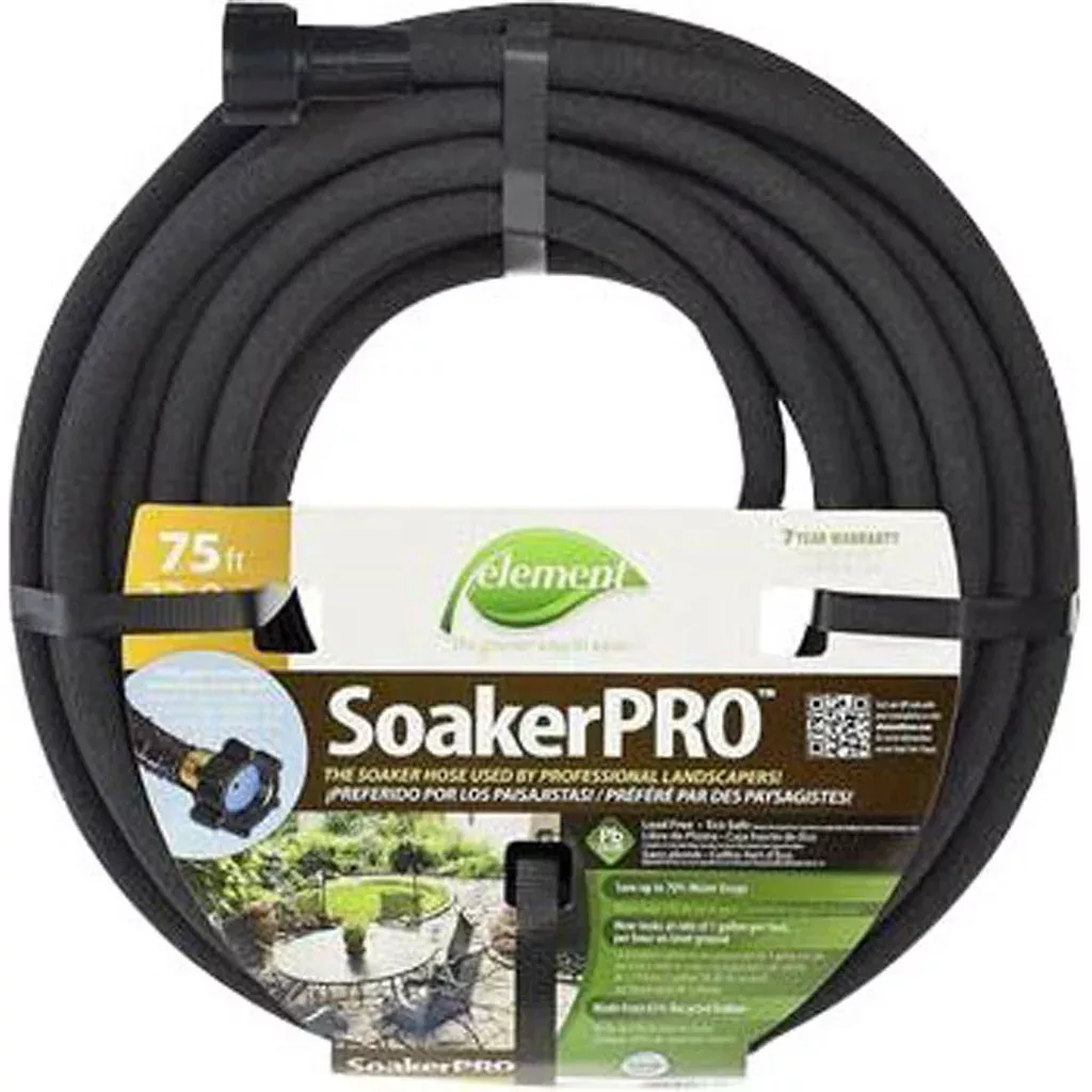 Swan Element Soakerpro Soaker Hose 3/8 IN X 75 FT Black