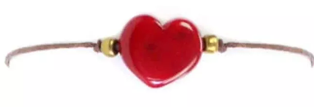 Tagua Single Heart Bracelet
