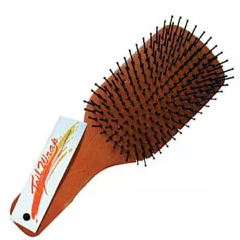 Tail Wrap Mane and Tail Paddle Brush Wood