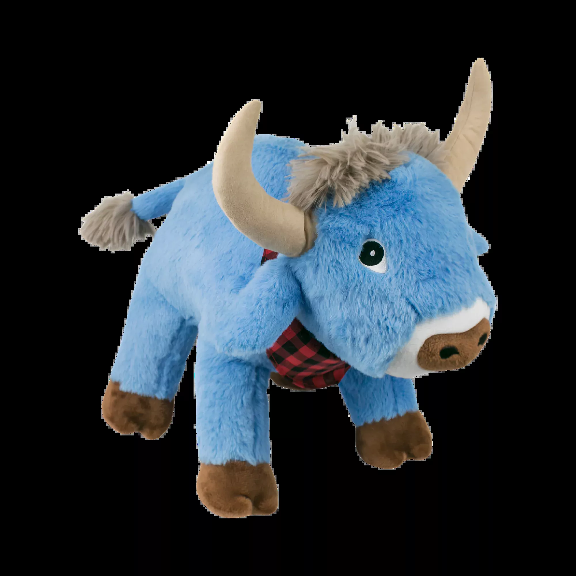 Tall Tails Crunch Blue Ox Squeaker Dog Toy