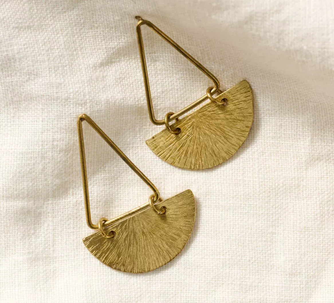Tana Brass Post Earrings
