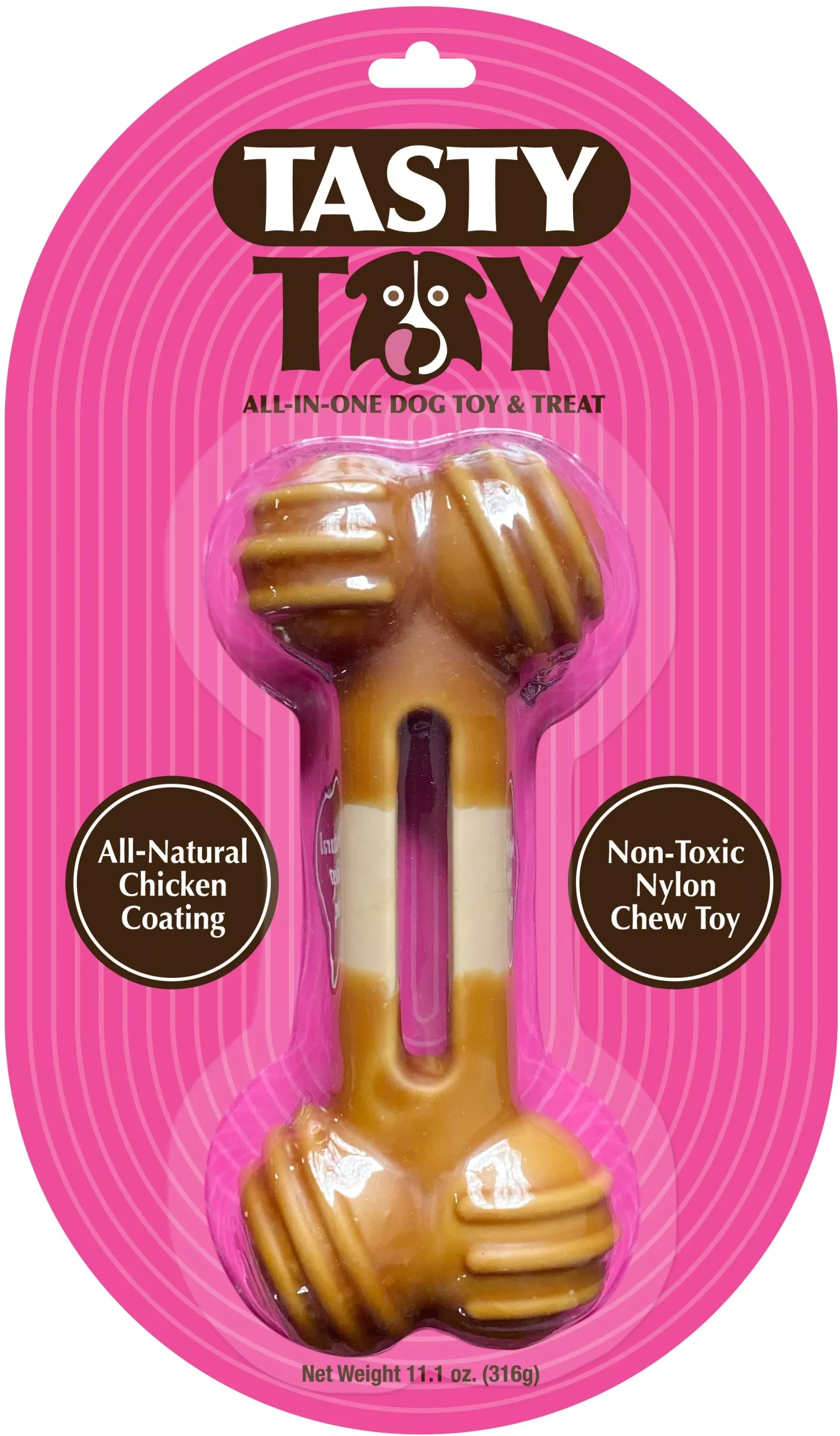 Tasty Toy Bone Dog Chew Toy, Chicken