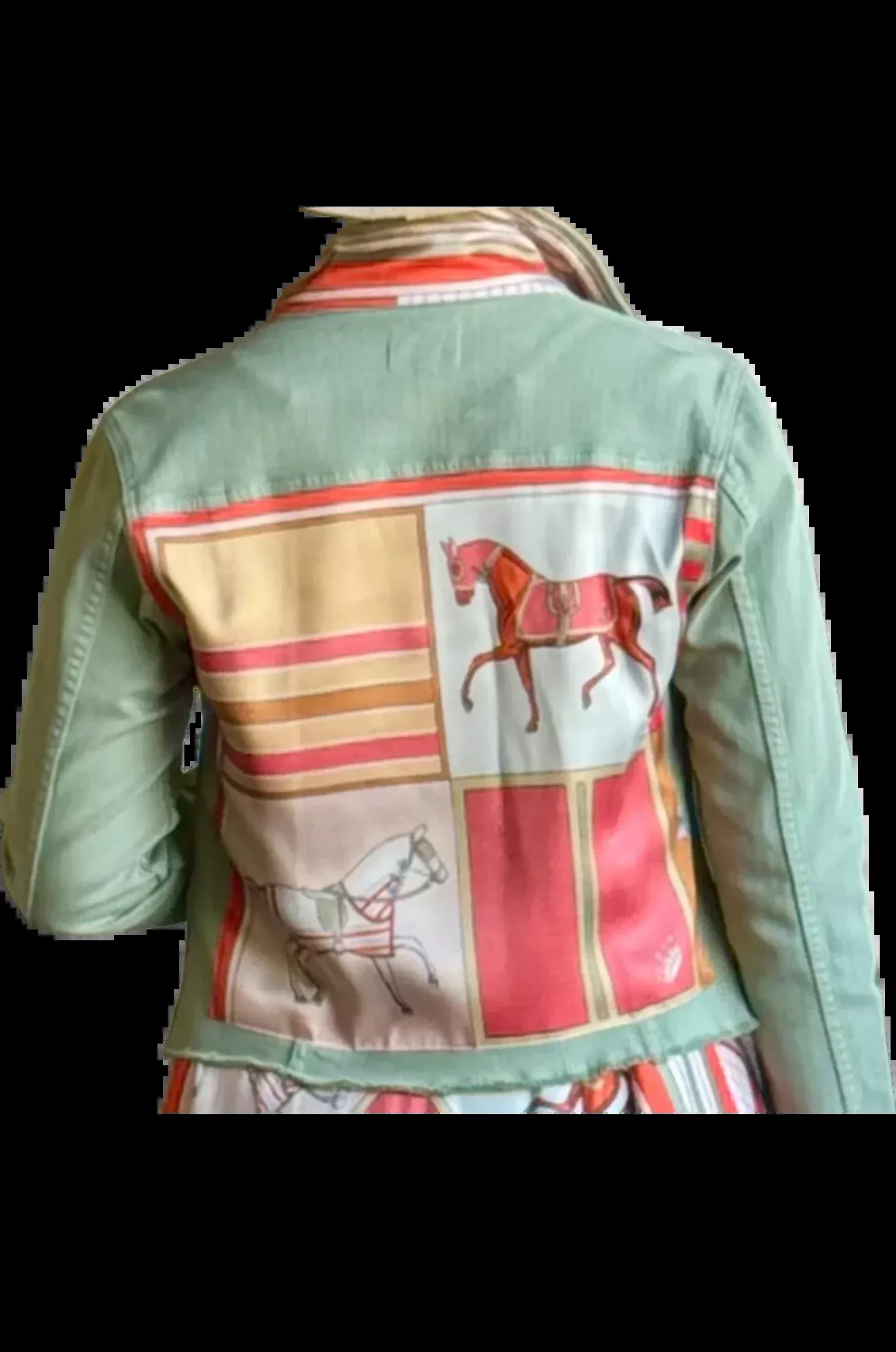 The Tealeaf Green Denim Jacket