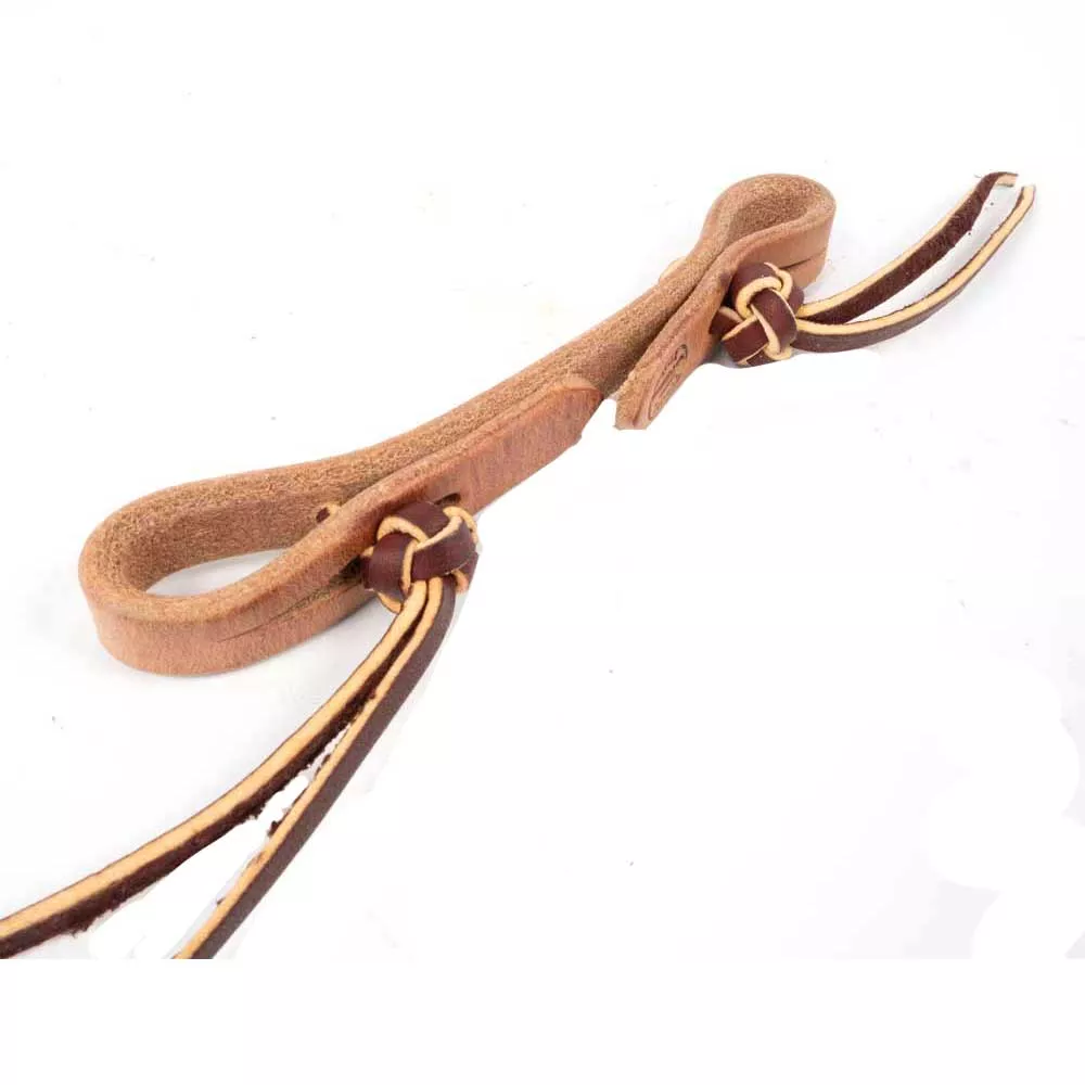 Teskey's Leather Curb Strap w/Pineapple Knots