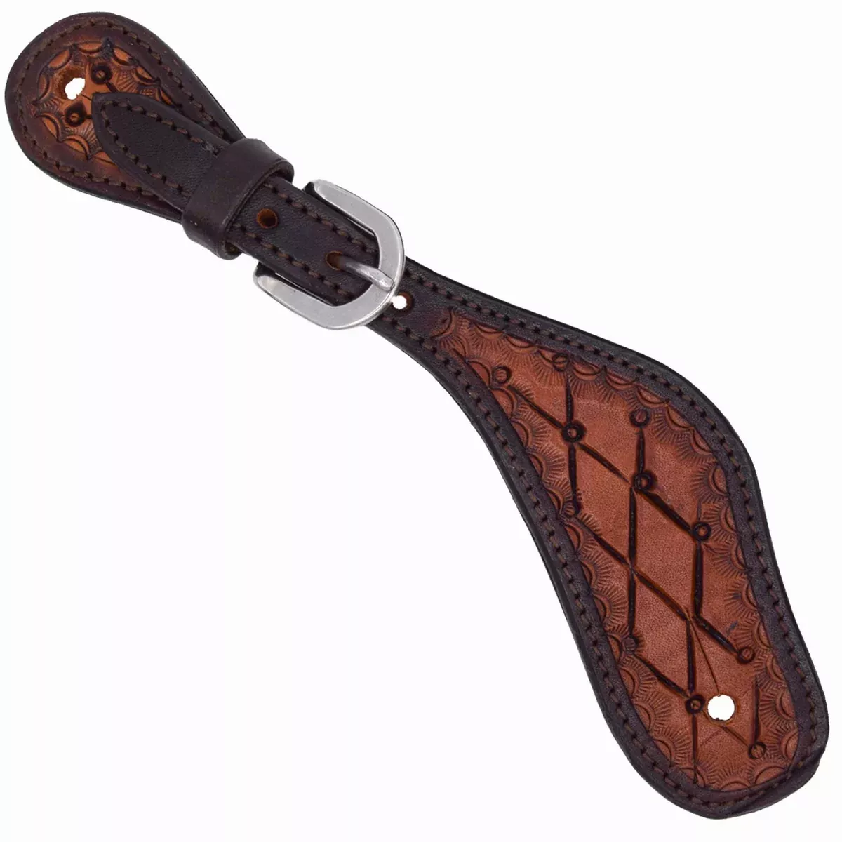 Teskey's Quilted Tooling Spur Strap