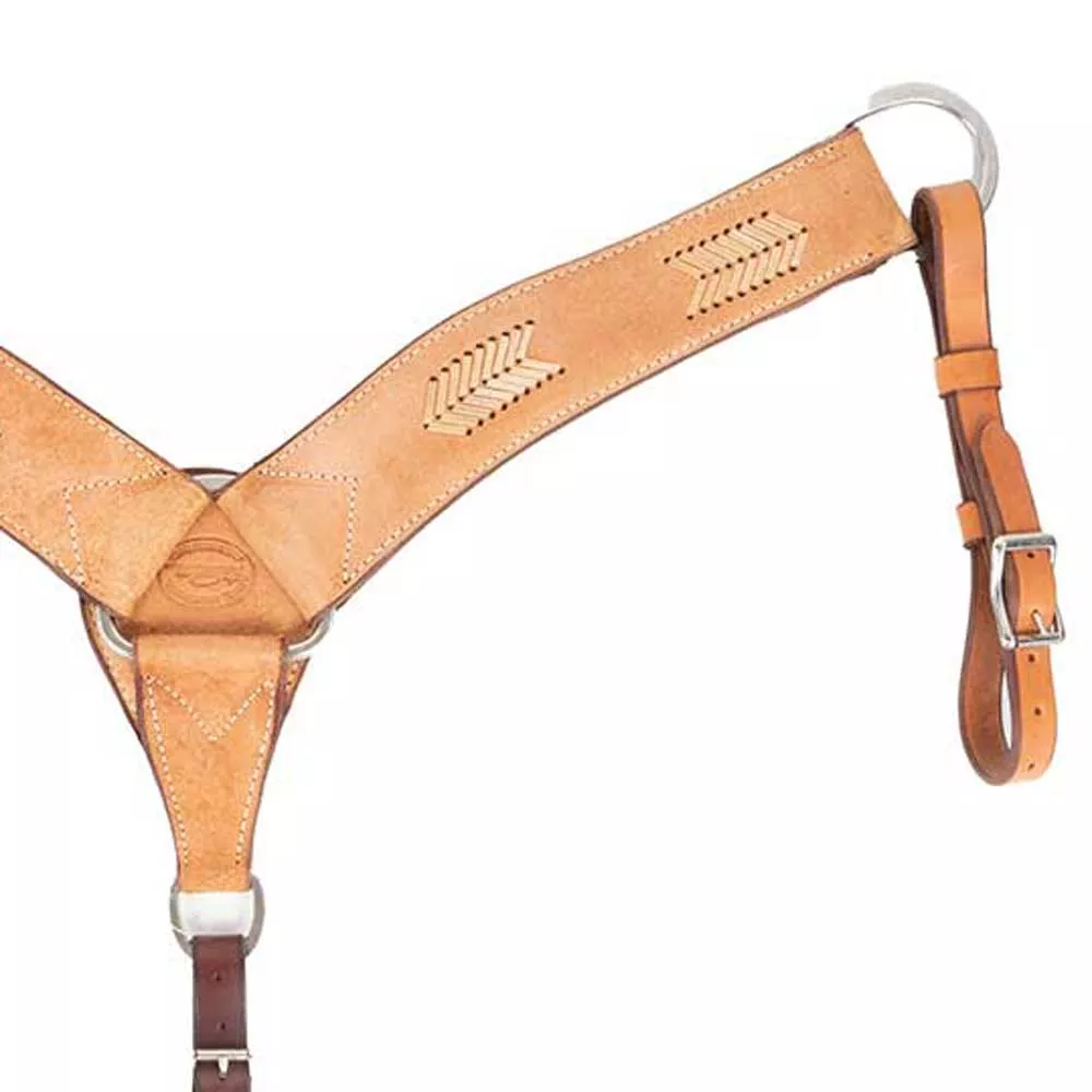 Teskey's Roughout Breast Collar w/Rawhide Accent