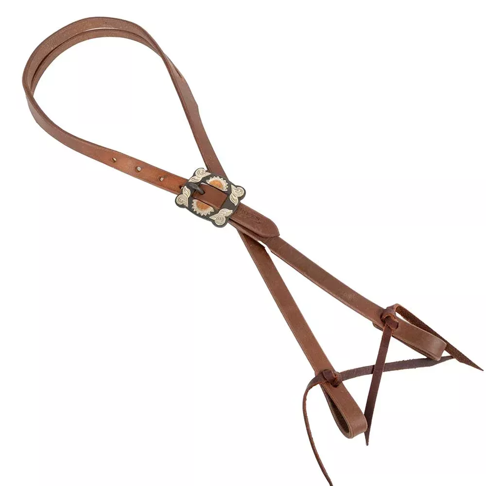 Teskey's Split Ear Headstall w/Sunflower Rust Buckles