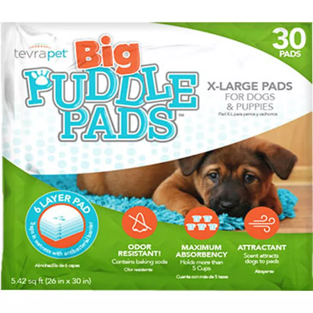 TevraPet Big Puddle Training Pads 30 Count 26 x 30 in