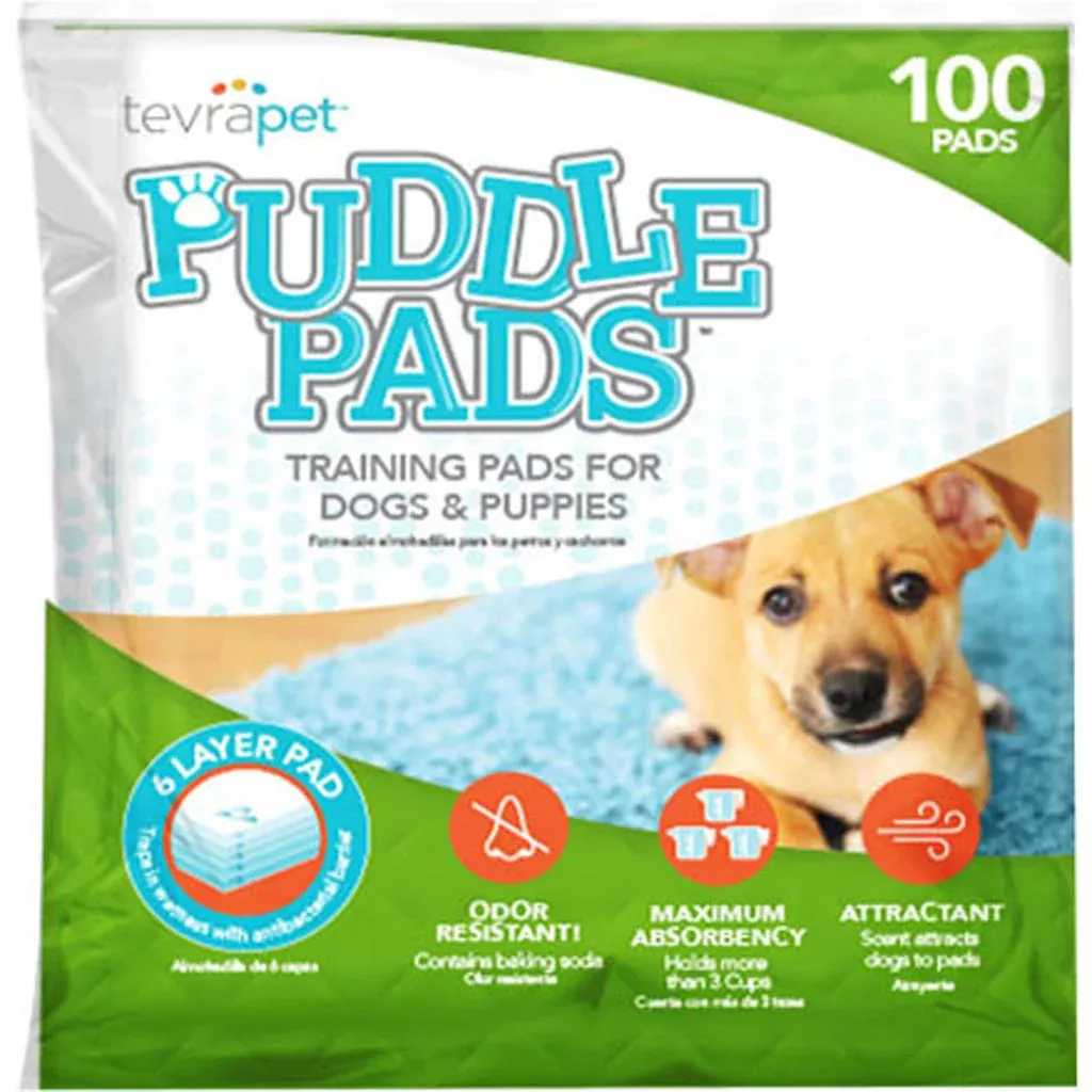 TevraPet Puddle Pads, 22 x 22 in, 100 Count