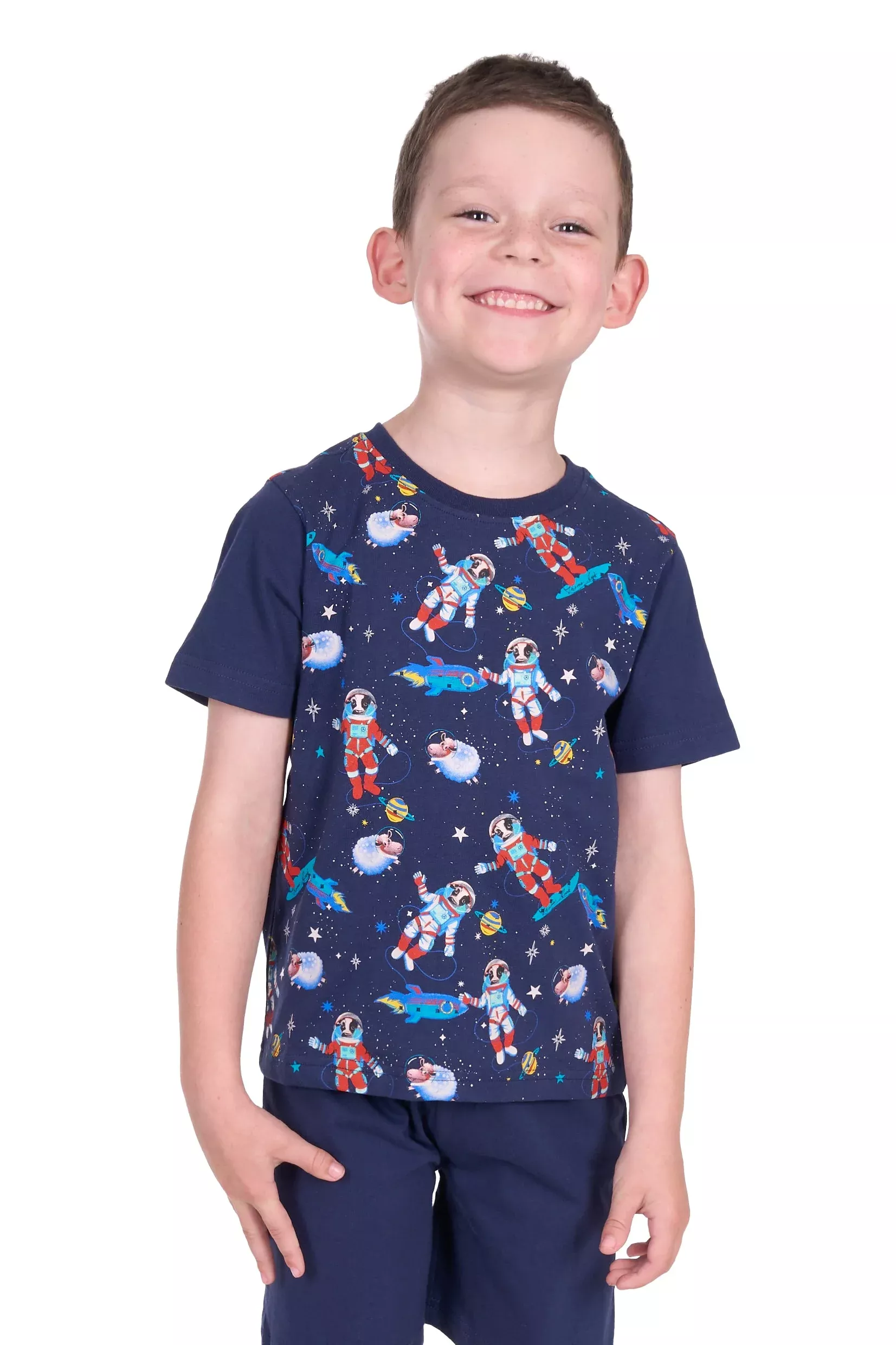 Thomas Cook Boy's Galaxy Glow In The Dark Pyjamas
