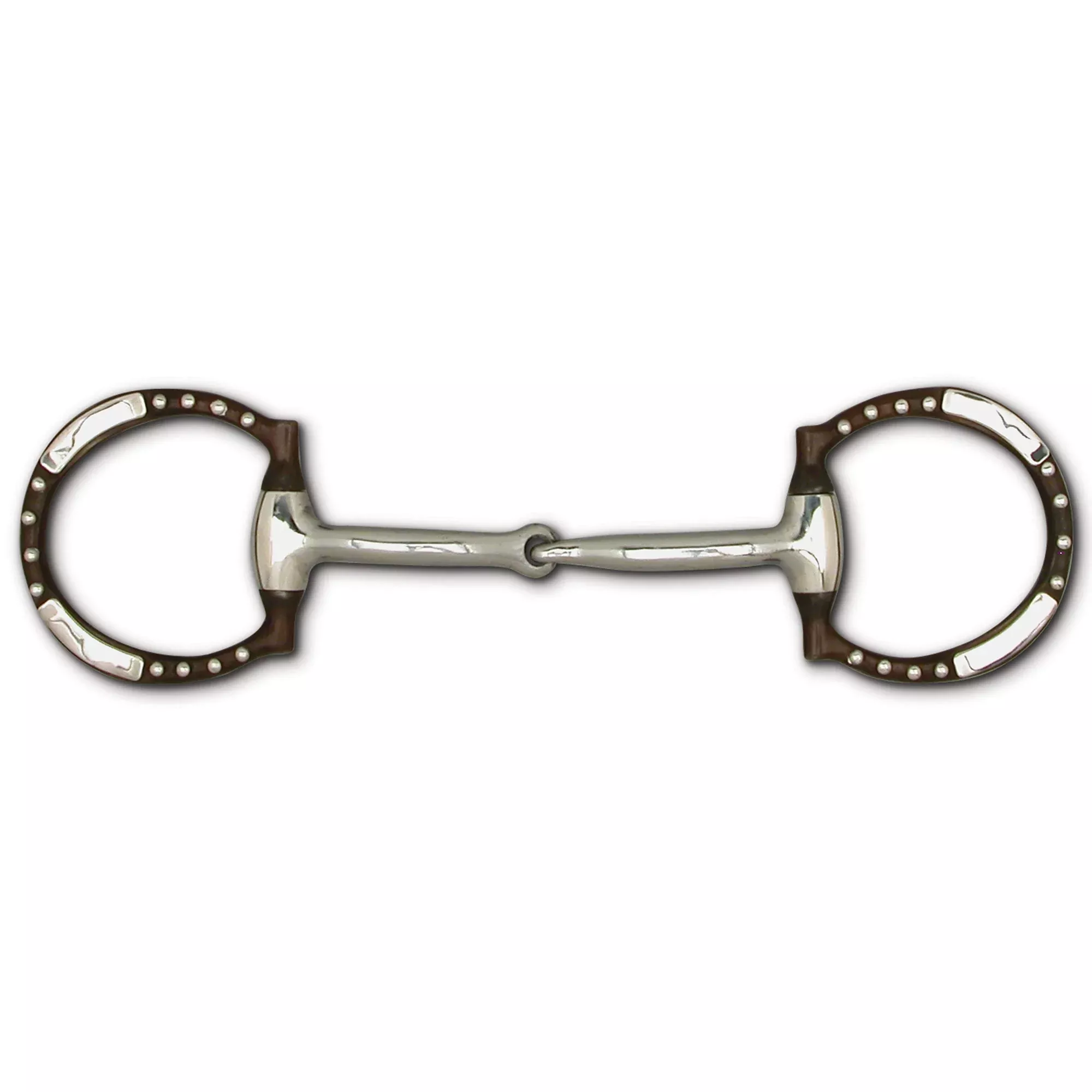 Toklat Dee Ring Snaffle Bit with German Silver Trim