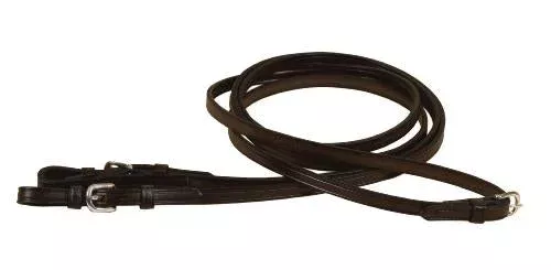 Tory Leather Single Ply Reins - Buckle Bit Ends