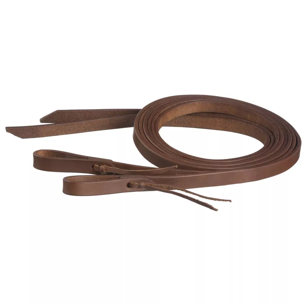 Tough1 3/4″ Harness Leather Split Reins with Waterloop Tie Ends