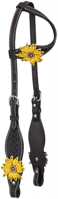 Tough1 3D Sunflower Single Ear Headstall