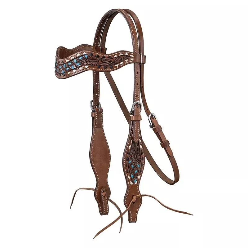 Tough1 Browband Triple Buckstitch Headstall