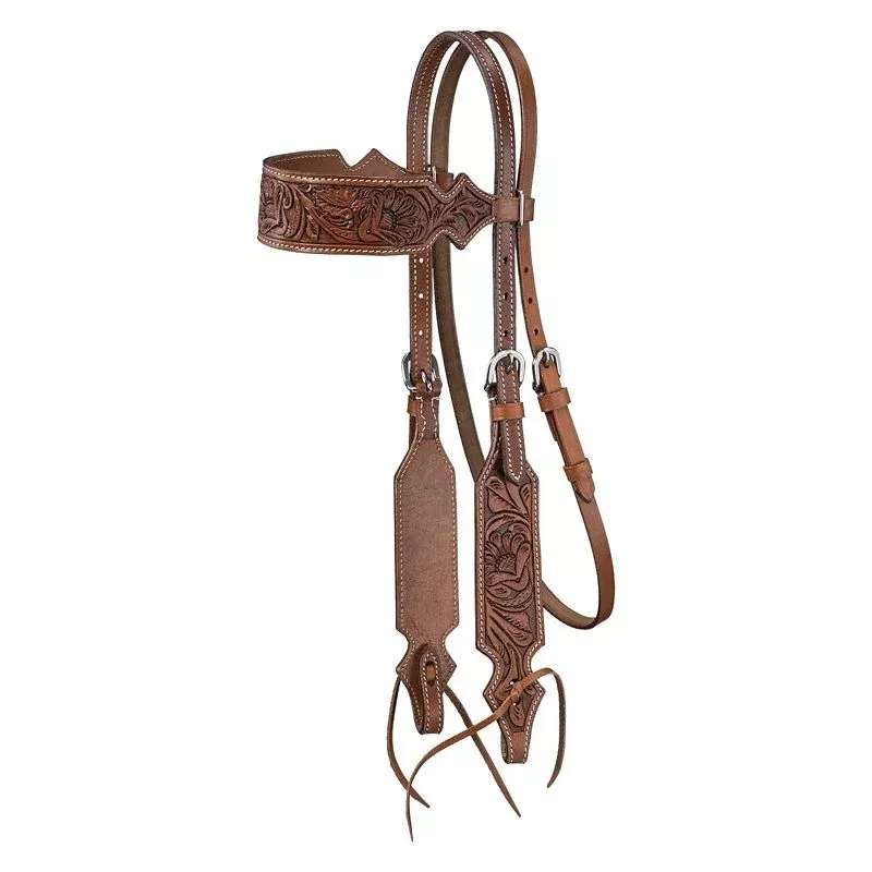 Tough1 Floral Tooled Browband Headstall