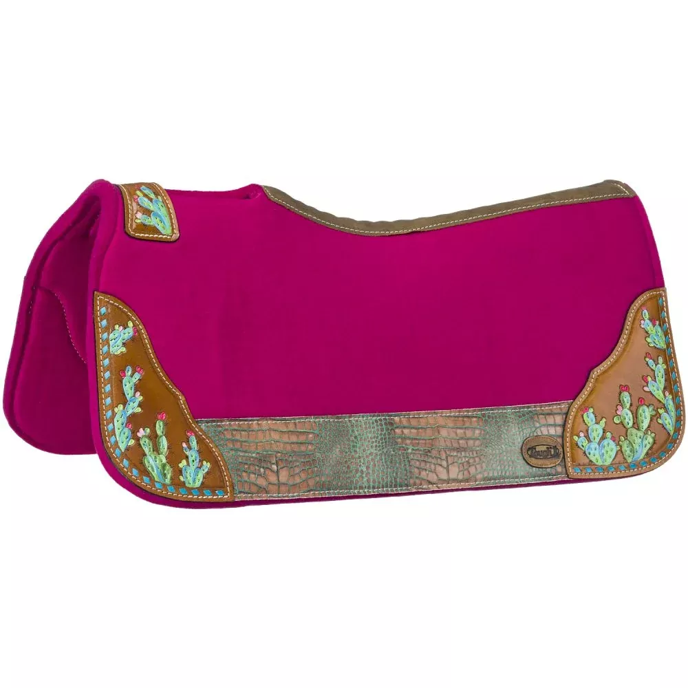 Tough1 Hand Painted Cactus 31" x 32" x 1" Saddle Pad