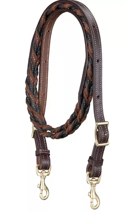 Tough1 Harness Leather Two Tone Twist Loop Rein