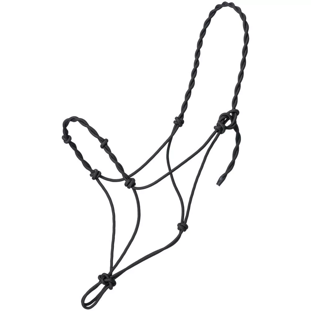 Tough1 Knotted Draft Rope Halter with Twisted Crown