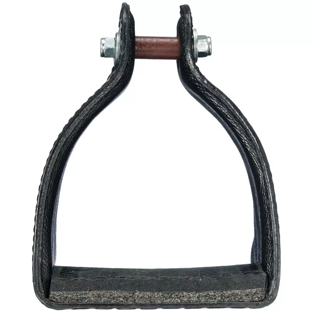 Tough1 Leather Covered Endurance Stirrups - Narrow Neck