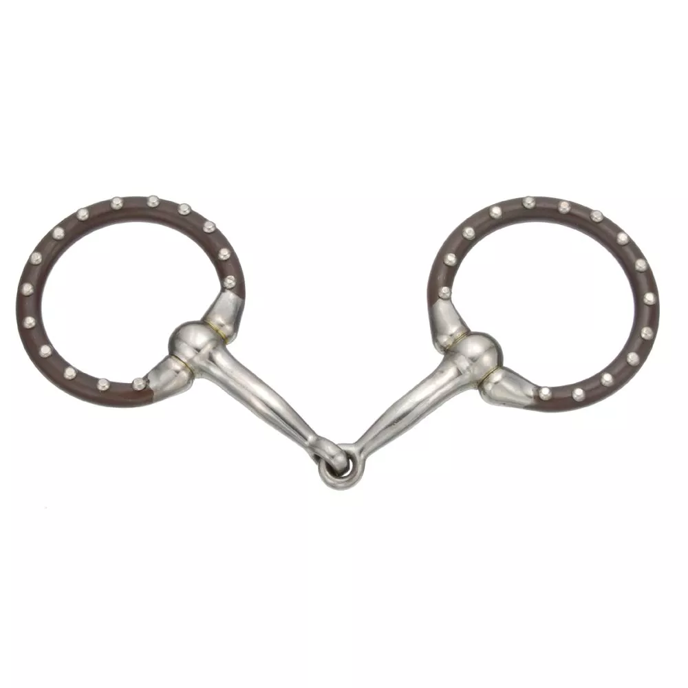 Tough1 Miniature Offset Dee with Dots Snaffle – 3 1/2″