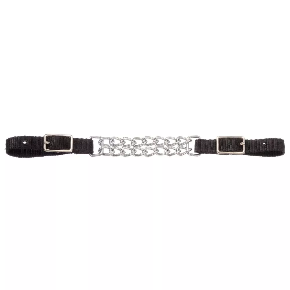 Tough1 Nylon Curb Strap with Double Chain