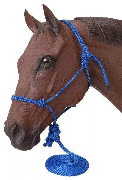 Tough1 Poly Rope Tied Halter with Lead - 6 Pack