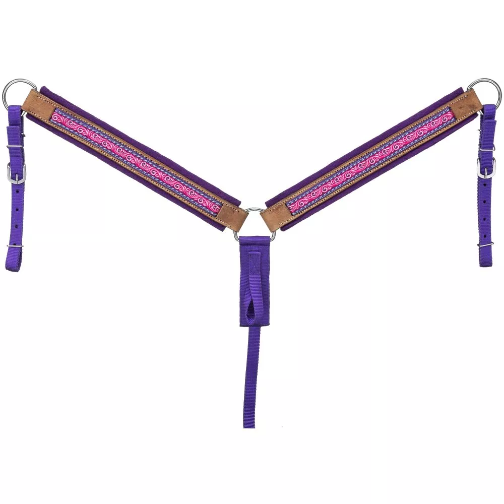 Tough1 Purple Tooled Hybrid Breastcollar