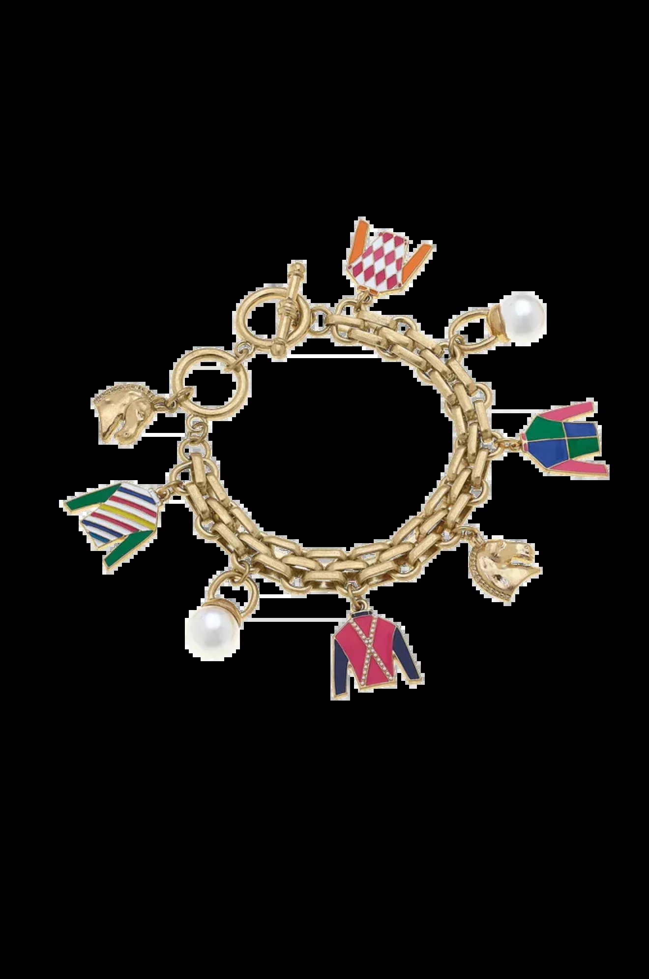 Triple Crown Jockey Charm Bracelet