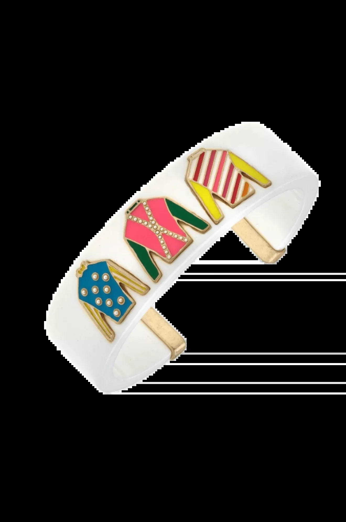 Triple Crown Jockey Silk Cuff Bracelet