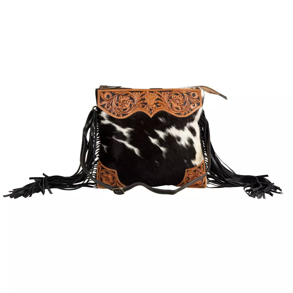 Tumbleweed Trail Fringed Hand-Tooled Bag