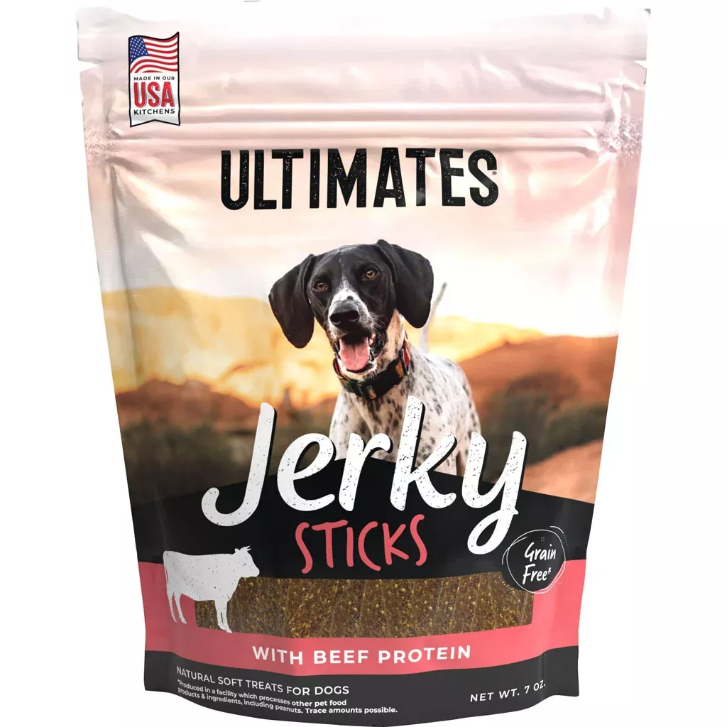 Ultimates Jerky Sticks Beef Dog Treats, 7 oz