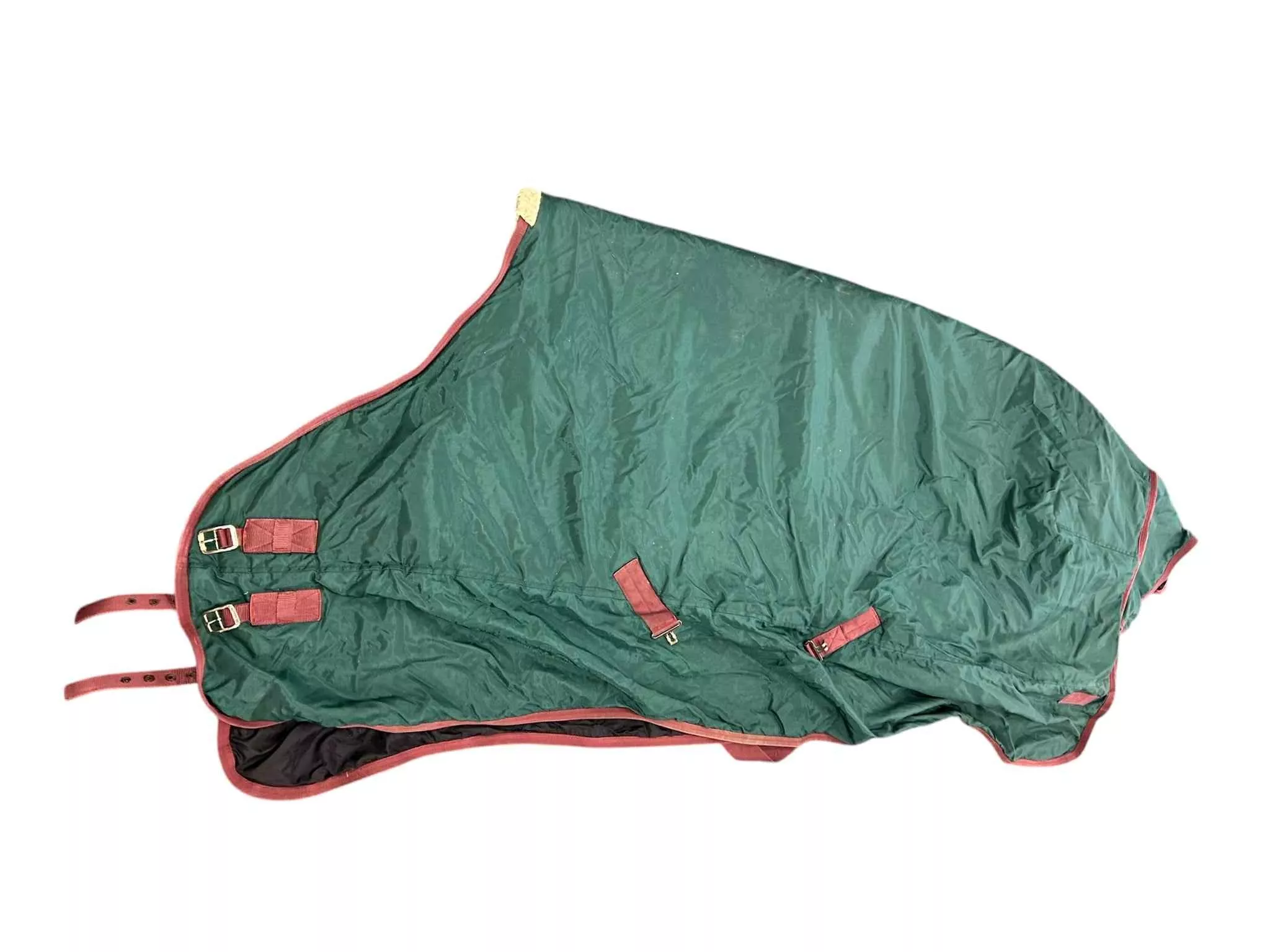 Unbranded Blanket - Green/Maroon - Approx 75" - USED