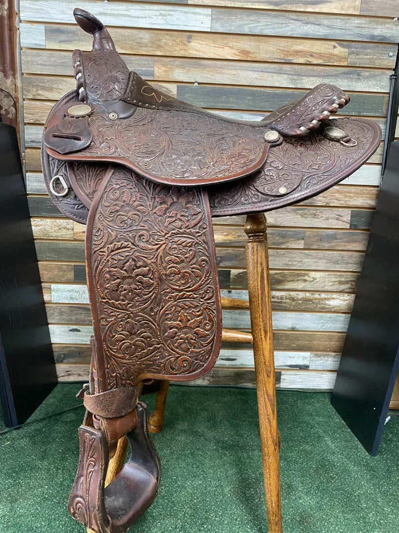 USED Circle Y Western Pleasure Saddle 16" Dark Oil