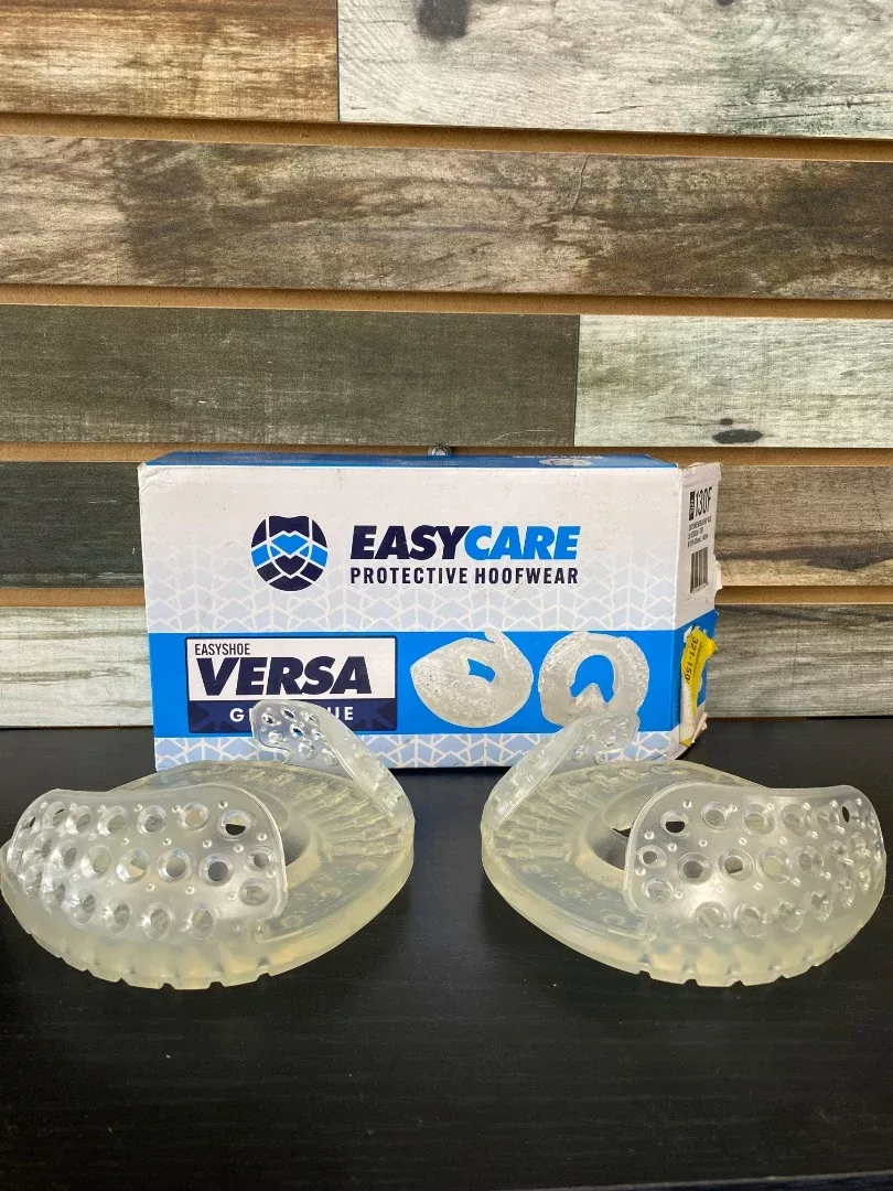 USED Easy Care NIB Pair of Glue On Shoes 13 Clear