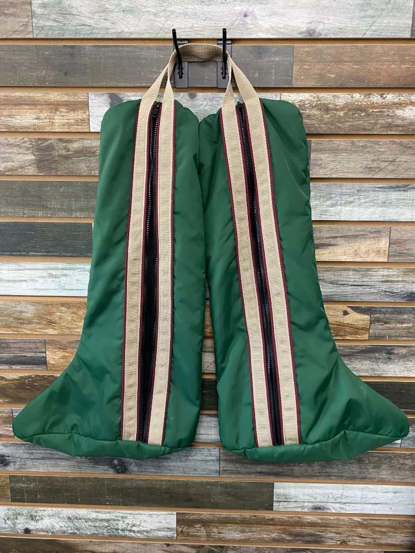 USED Golden Horseshoe Equestrian Boot BagGreen/Red/Tan