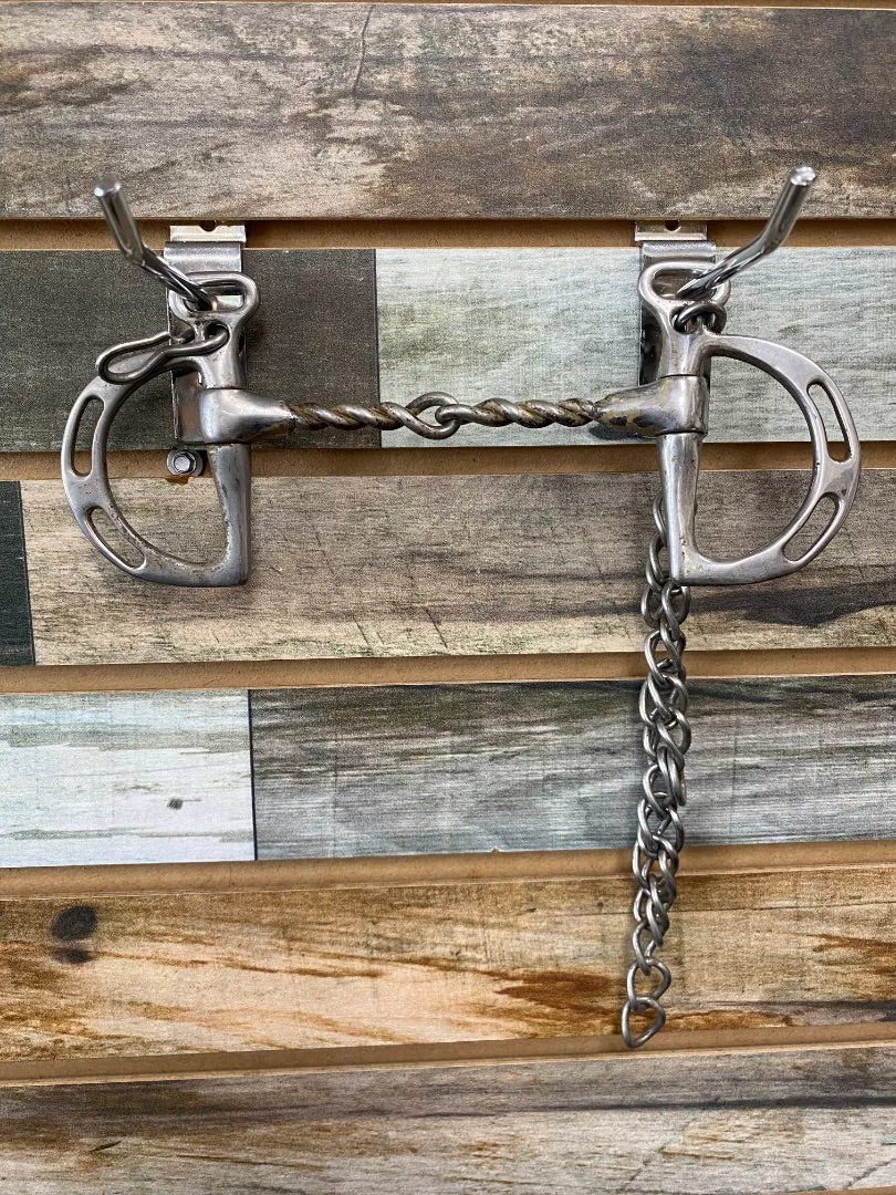 USED Golden Horseshoe Equestrian Uxeter Kimberwick Snaffle 5” Silver