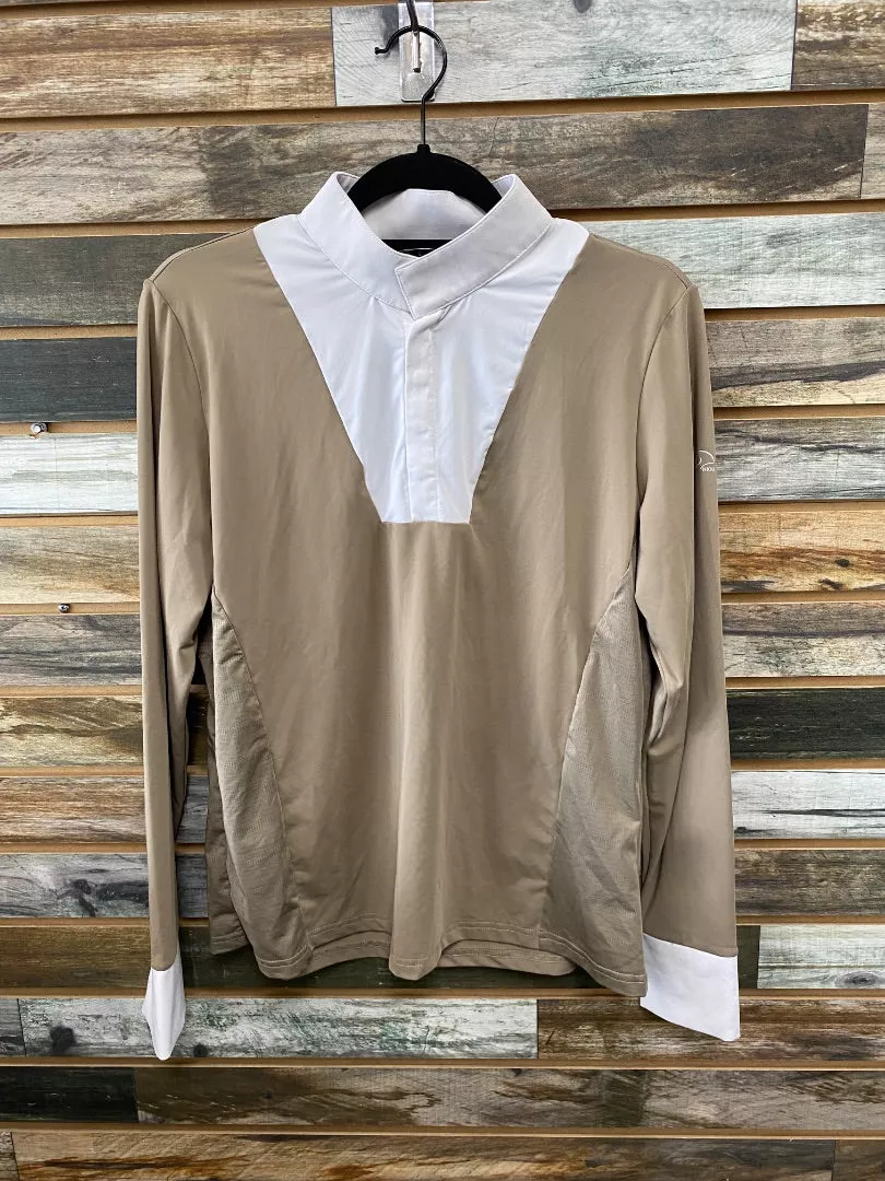 USED HKM Bib Show Shirt Large Taupe