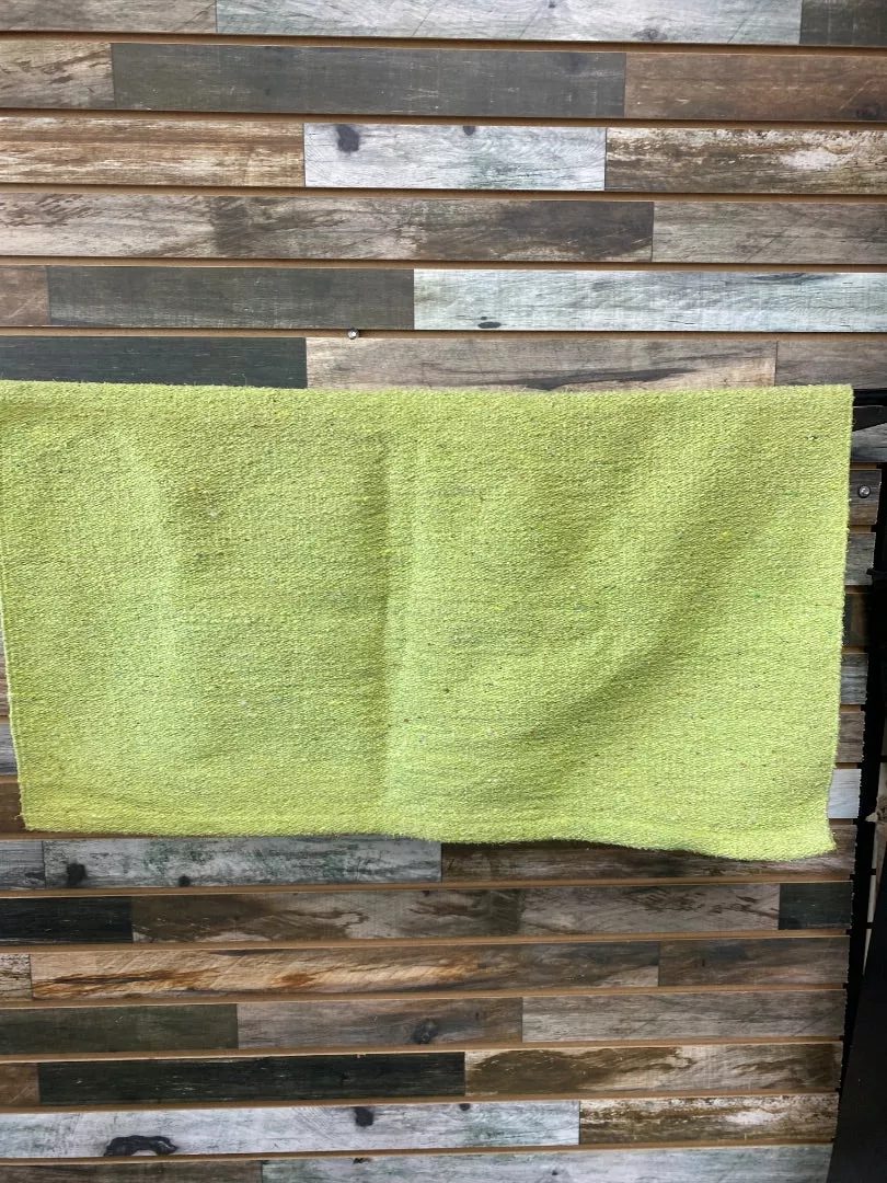 USED Lime Green Western Saddle Blanket | 36"x33"