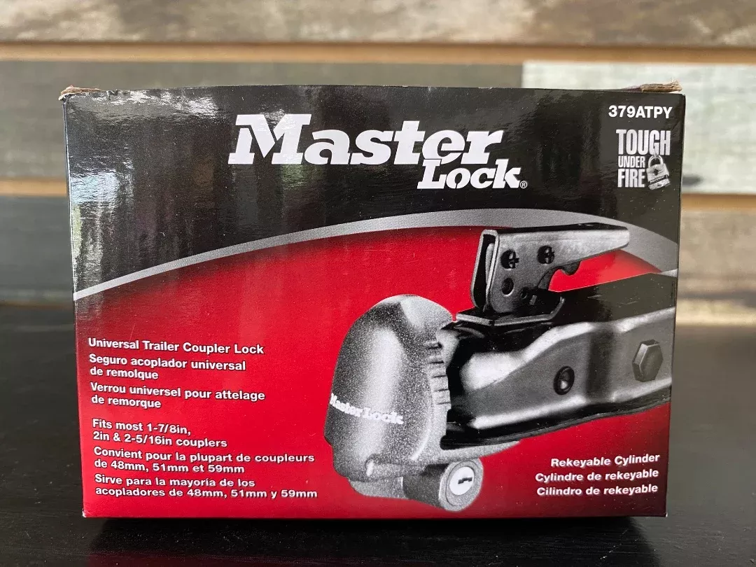 USED Masterlock Trailer Coupler Lock with Keys