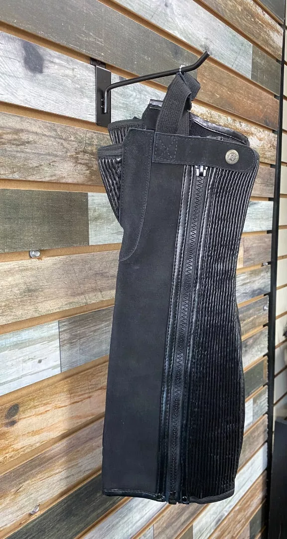 USED (NEW) Equi-Grip Synthetic Suede Half Chaps | Medium